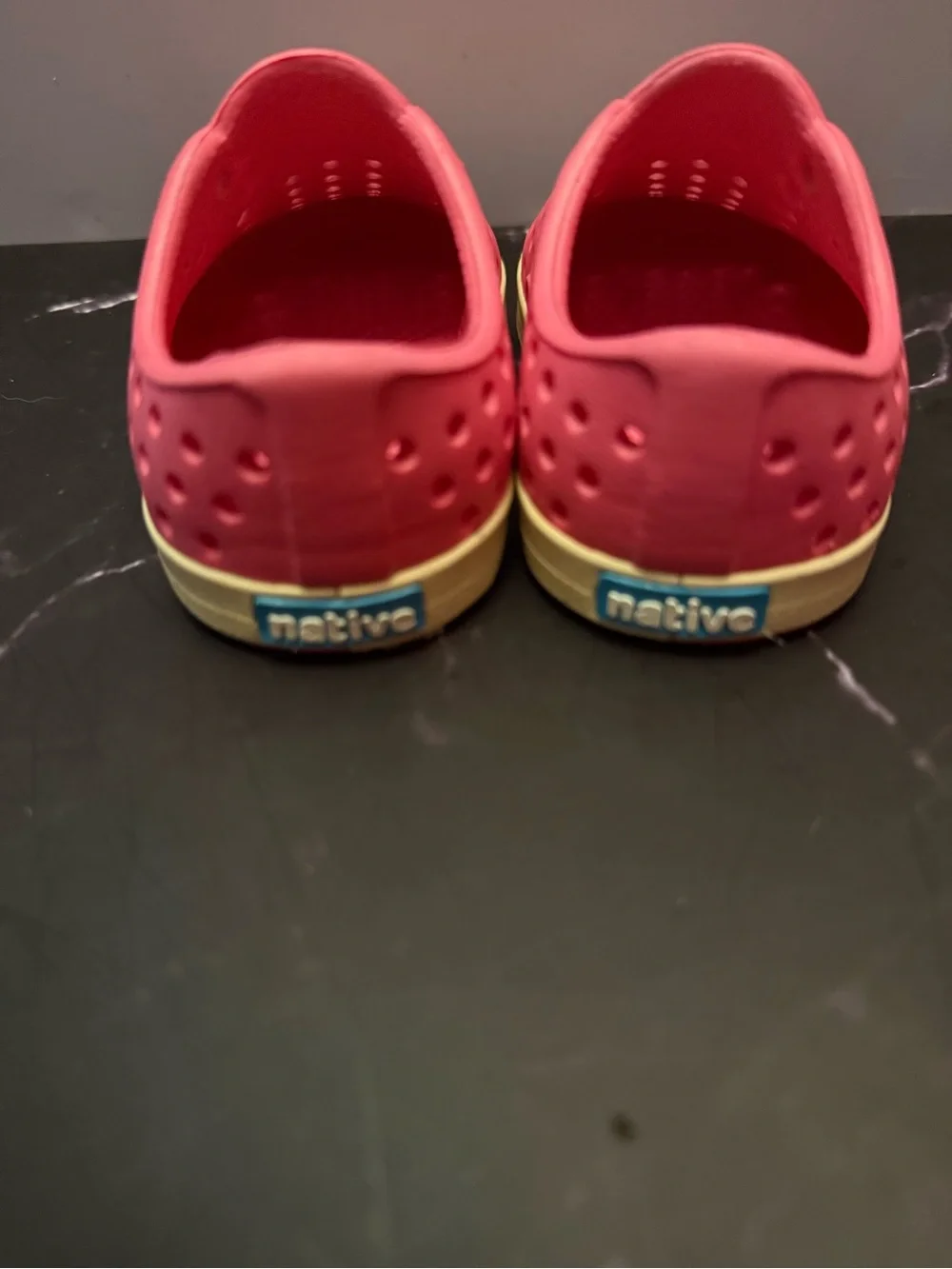Native Kids Water Shoe in Coral Pink with Cream Toe